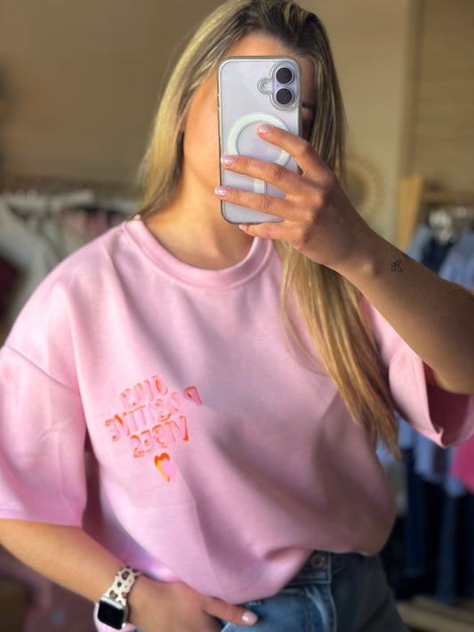 T-shirt "only positive vibes"