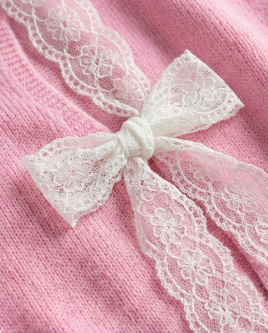 Pull nœuds dentelle