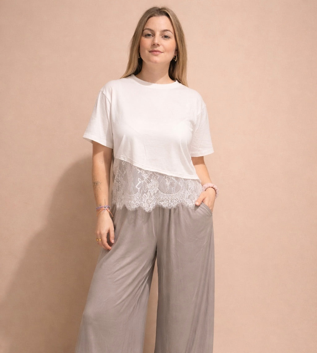 T-shirt dentelle