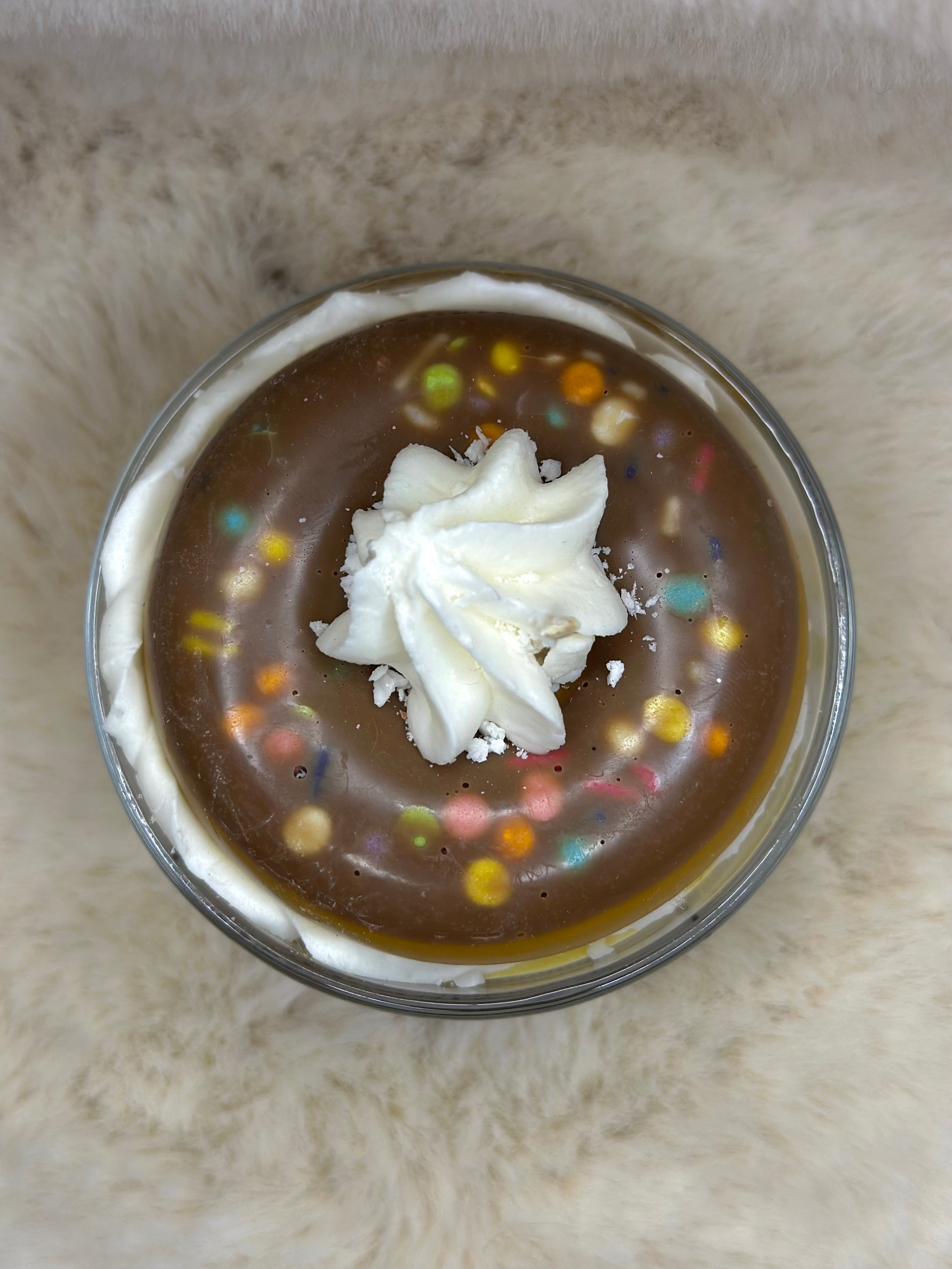 Bougie donuts chocolat chaud