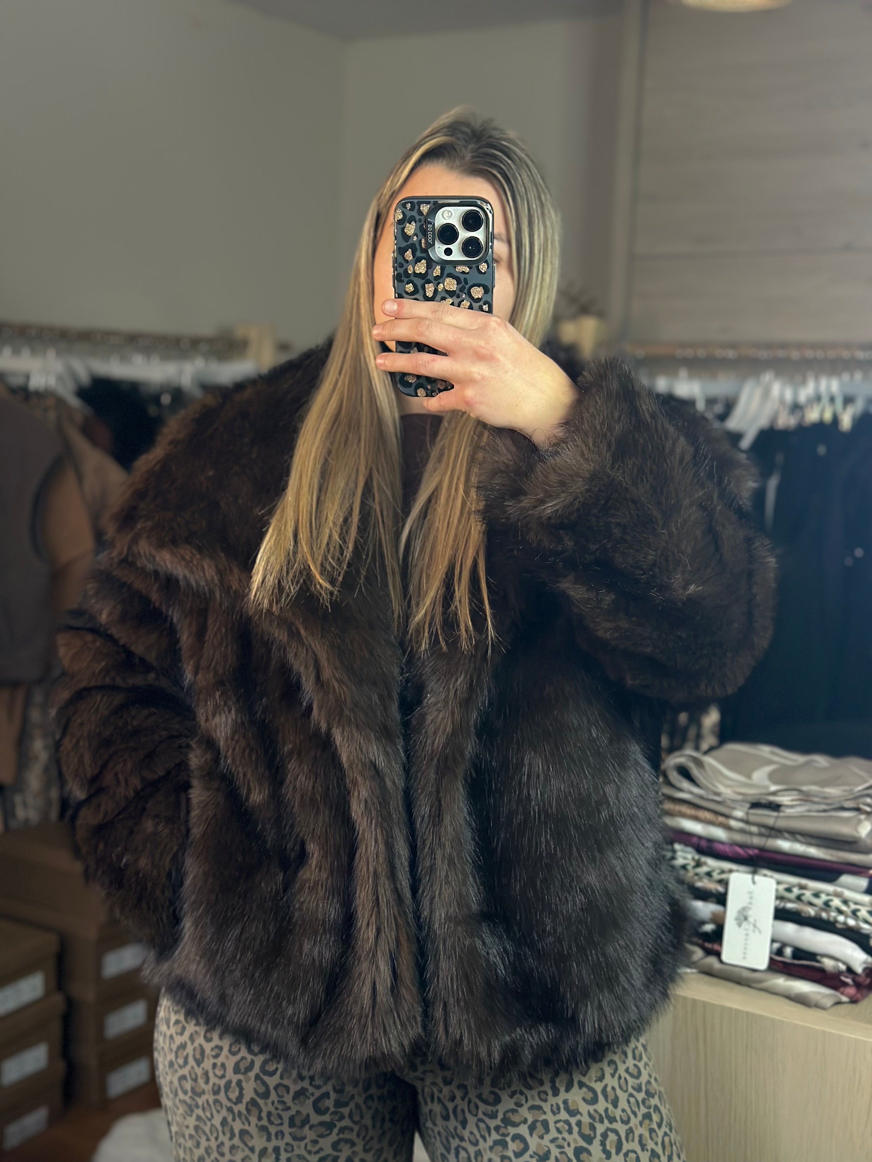 Veste fausse fourrure