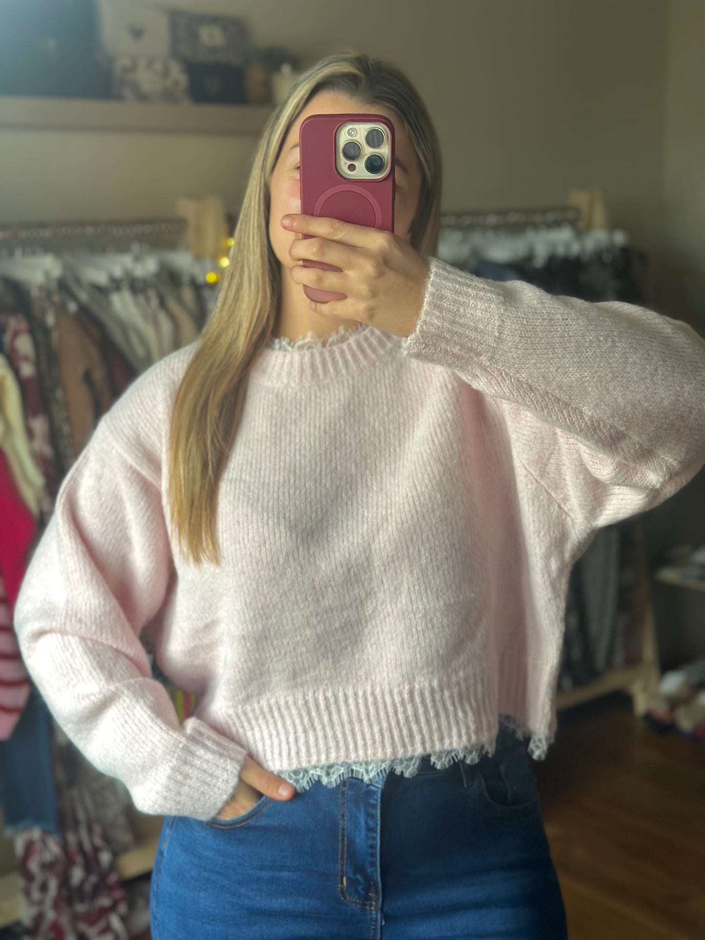 Pull dentelle