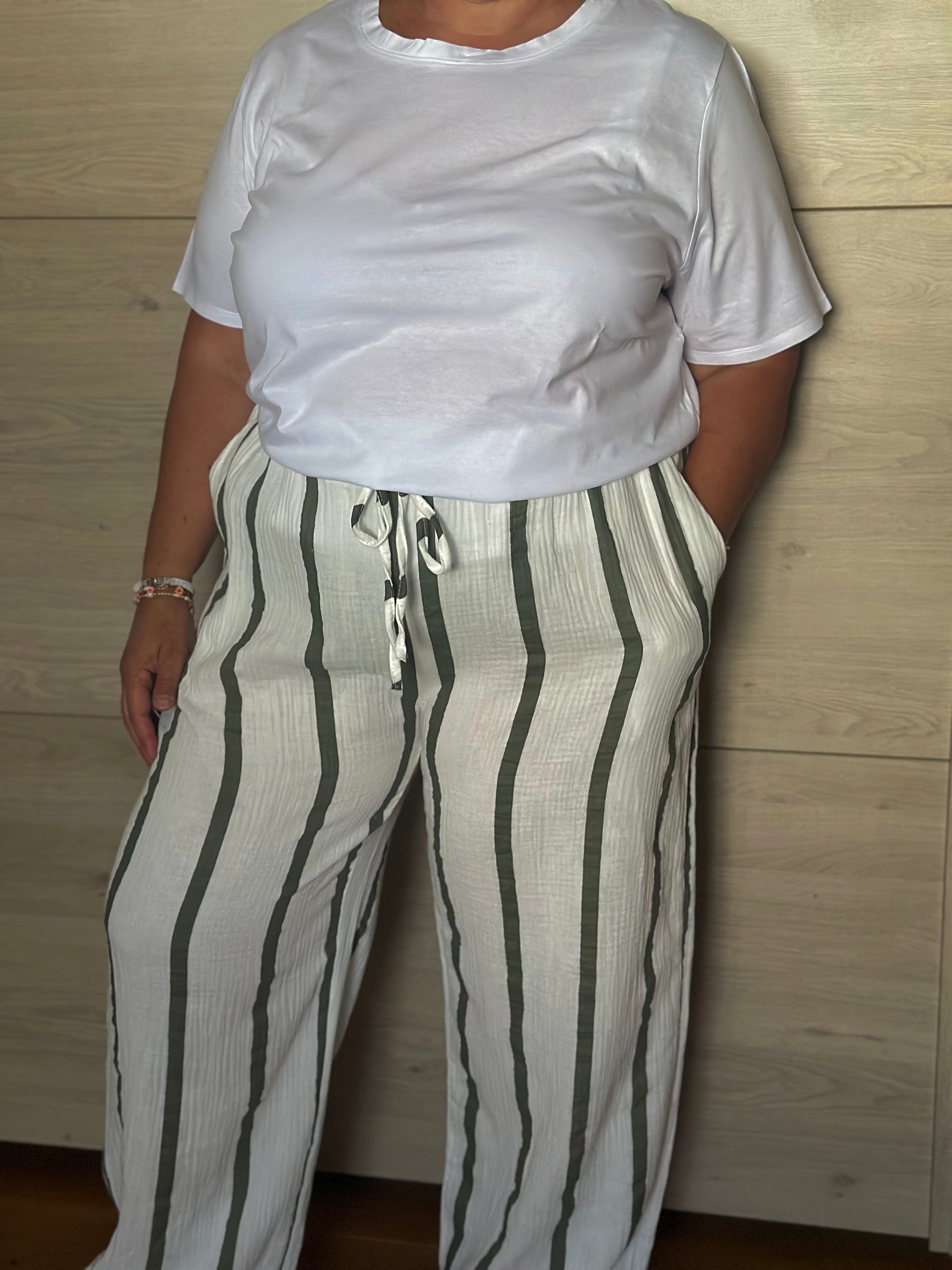 Pantalon en gaze